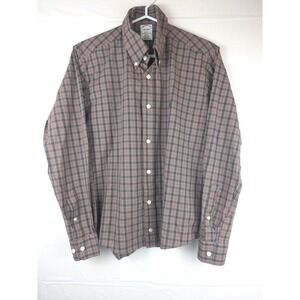 Brooks Brothers Regent Men's Plaid Button Down Shirt Long Sleeve Size L Non Iron